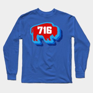 Buffalo 716 Buffalo New York WNY Retro Vintage Buffalo NY Long Sleeve T-Shirt